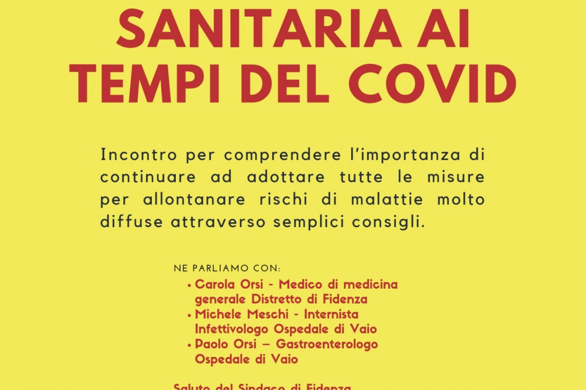 La prevenzione sanitaria ai tempi del covid – Sabato 16 Ottobre 2021